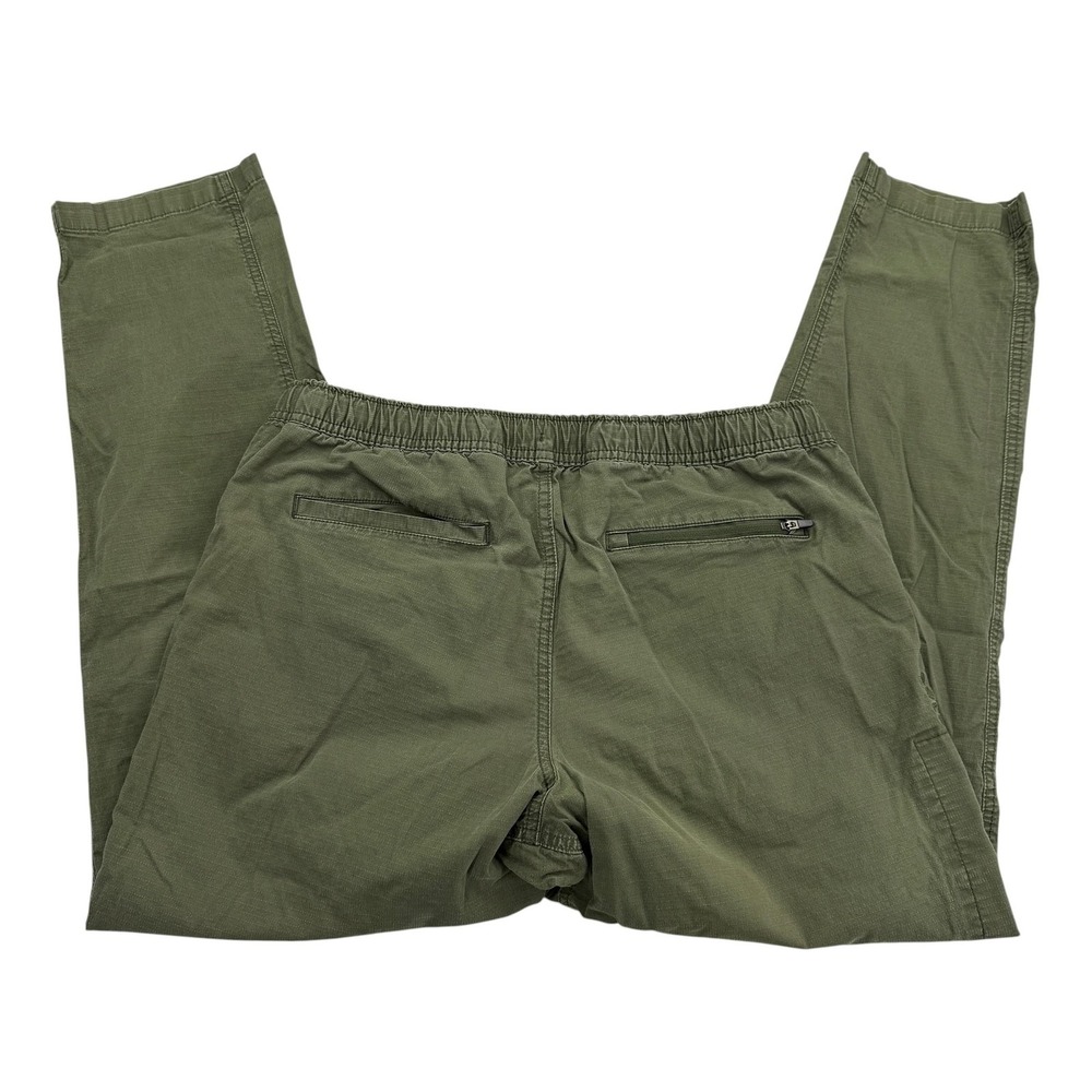 BYLT Pants Mens L Green Cargo Regular Flat Front Drawstring Ripstop Stretch